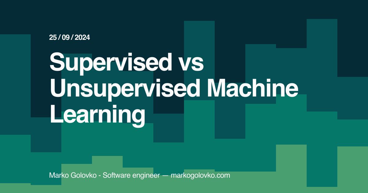 Supervised vs Unsupervised Machine Learning